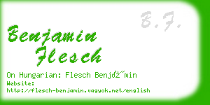 benjamin flesch business card